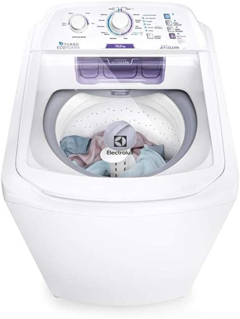 máquina de lavar 10,5kg electrolux branca turbo economia, jet&clean e filtro fiapos